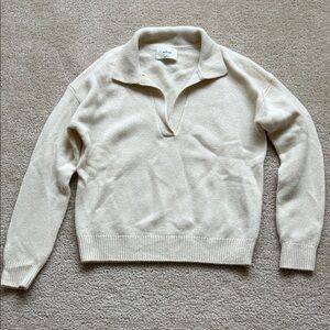 aritzia Wilfred cashmere cream sweater